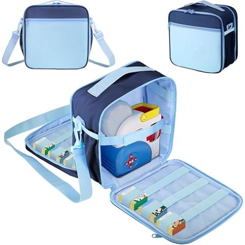 Carrying Case Compatible with Little Tikes Story Dream Machine Starter Set, Portable Toys Bag with Shoulder Strap fits for Little Tikes Projector, Character, Audio Play, Blue (Bag Only)