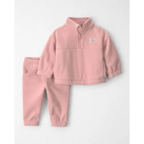 Baby Girl 2-Piece Recycled Microfleece Top & Pant Set - Little Planet | Carter's