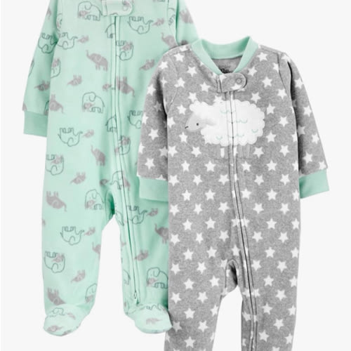 Simple Joys by Carter's Baby 2-Pack Neutral Fleece Footed Sleep and Play