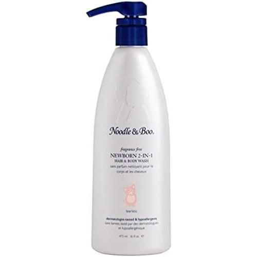 Noodle & Boo Fragrance Free Newborn 2-in-1 Hair & Body Wash for Baby Eczema Care, 16 fl. oz.