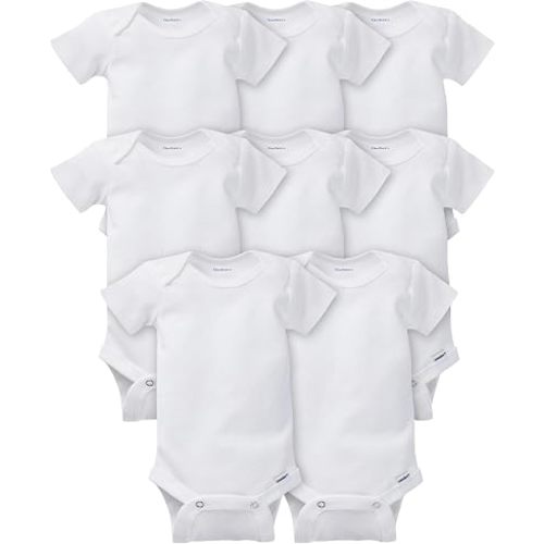 Gerber Baby Boys and Girls' 8-pack Short Sleeve Onesies Bodysuits