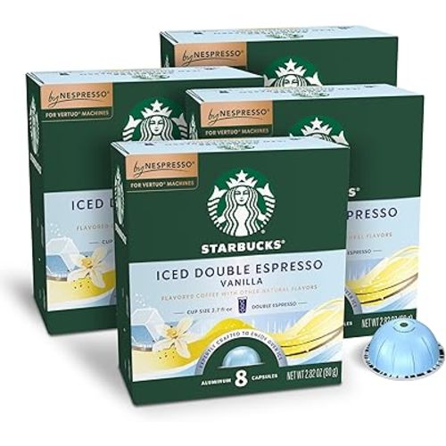 Starbucks by Nespresso Vertuo, Iced Vanilla, 32-count Coffee Pods, Brews 2.7 oz.