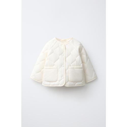 WATER REPELLENT PUFFER JACKET - Ecru | ZARA United States