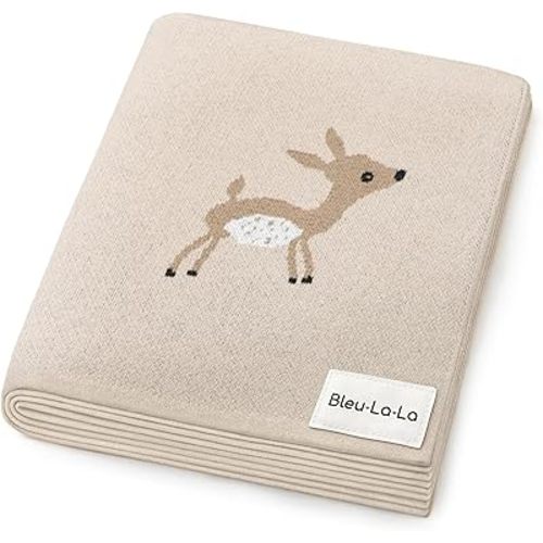 Swaddle Blanket 100% Cotton Deer Taupe