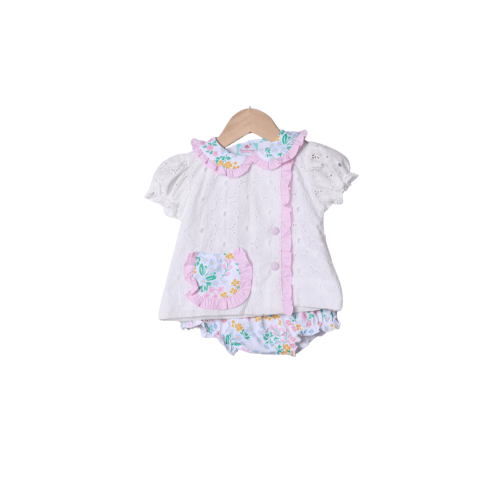 Floral and Lace Bloomer Set