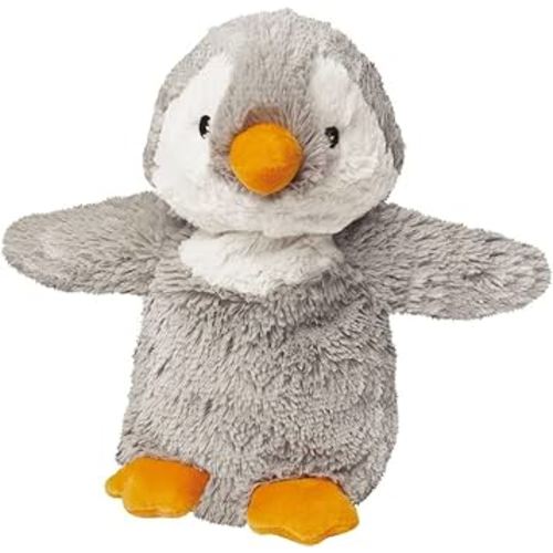 warmies Microwavable Stuffed Animals, Gray Penguin - Heated Stuffed Animal Plushie for Warmth - Cute Soft Plush Toys for Adults & Children (Boys, Girls, Babies & Toddlers)