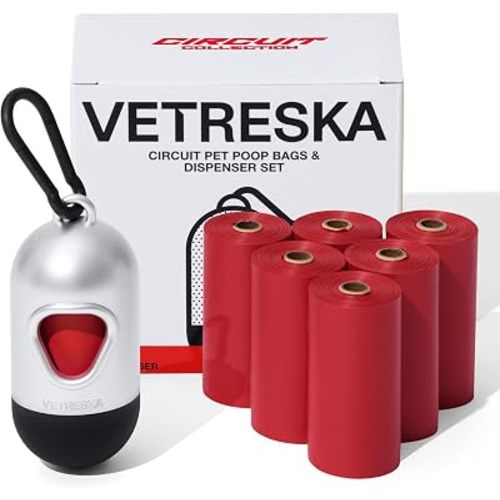 VETRESKA Poop Bag Dispenser with Champagne Scented Poop Bags, 105 Bags