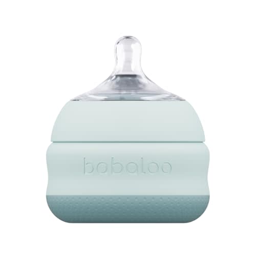 Babaloo Baby-Led Silicone Baby Bottle, Airless, Anti-Colic, 5oz Bleu 1pk