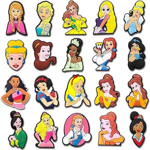 20Pcs Cartoon Croc Charms for Shoe, Cartoon Shoe Charms for Clogs Sandals Decoration