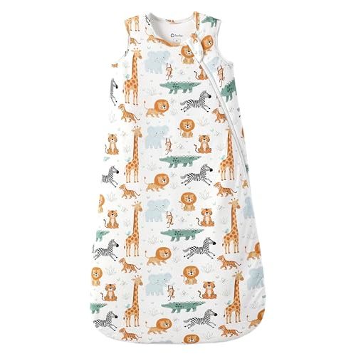 PATPAT Sleeveless Baby Sleep Sack 0-24M, Bamboo Viscose, 0.5 & 1.0 TOG | 2-way zipper, easy diaper changes, roomy leg space, soft on skin, breathable comfort, zipper guard, machine washable