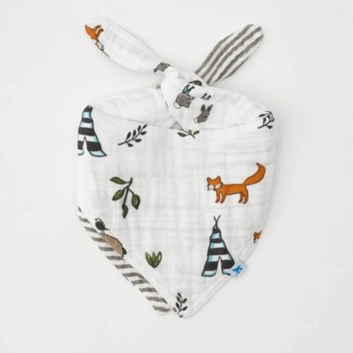 Reversible Bandana Bib, Forest Friends
