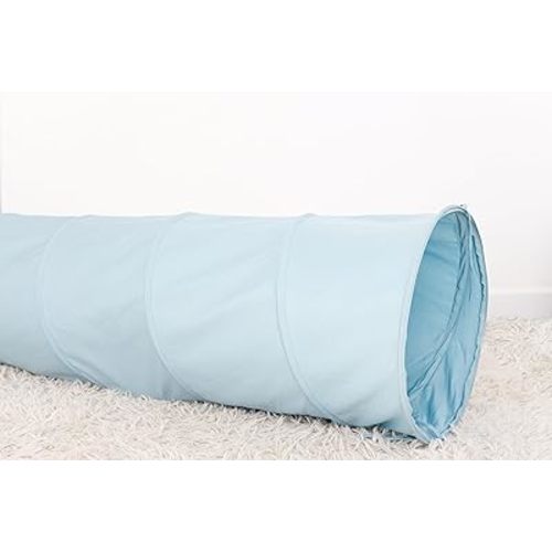 Lyla & Sage Play Co - Kids Play Tunnel - 6ft Pop Up Crawl Tunnel for Toddlers Babies - Collapsible Tunnel Toy Gift for Boy and Girl - Play Tunnel Tent Indoor & Outdoor (Light Blue/Ocean)