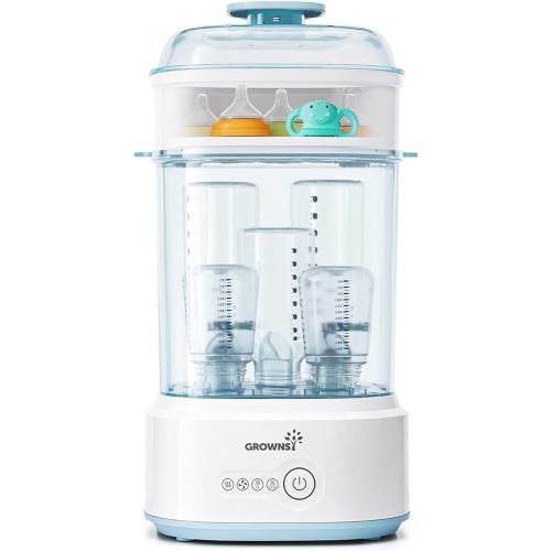 Bottle Sterilizer and Dryer, Compact Electric Steam Baby Bottle Sterilizer (Esterilizador de Biberones), Bottle Sanitizer for Baby Bottles, Pacifiers, Pump Parts Blue