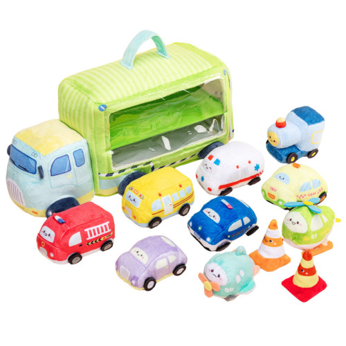 Plush Stuffed Truck Toy Set for Baby 0-2 Years Old