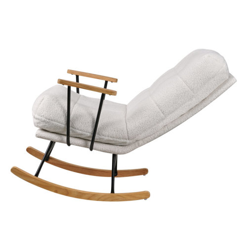 George Oliver Rocking Chair Nurser Fabric Gliding Rocking Chair With Adjustable 3-Position High Backrest Accent Chair | Wayfair