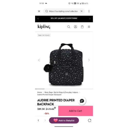 Audrie Printed Diaper Backpack