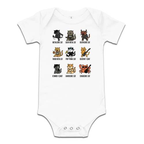 Metal Cats Baby Bodysuit