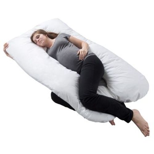 Bluestone Full Body Contour U Pillow - Great for Pregnancy - White: Maternity Support, Neck Comfort, Indoor Use