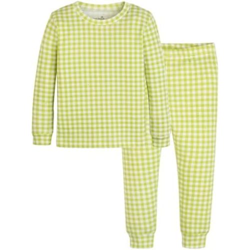 moimoln Plaid Check Soft Cotton Modal 6M-8Y Baby Toddler Long-Sleeve Snug-Fit Pajama Sleepwear Daily
