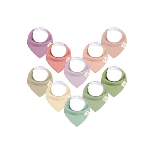 10-Pack Organic Bandana Bibs