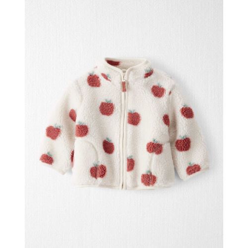 Baby Girl Recycled Sherpa Jacket in Apple Print - Little Planet | Carter's