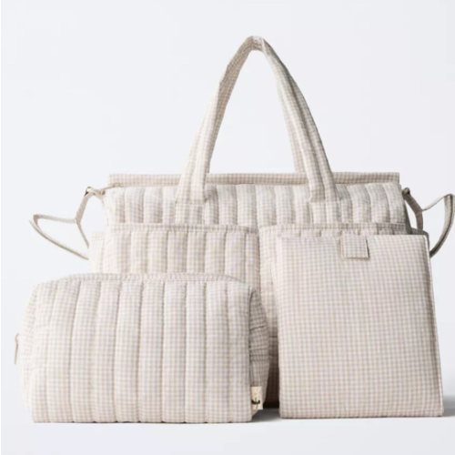 GINGHAM MATERNITY BAG
