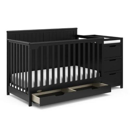 Graco Hadley 5-in-1 Convertible Crib and Changer with Drawer Black