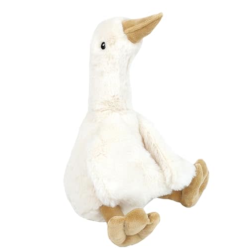 MON AMI Cream PRU Goose 12-Inch Stuffed Animal, Soft Goose Plush Toy Gift | goose stuffed animal, soft cream goose plush build, weighted base, storytime companion, nursery décor accent, all-ages gift