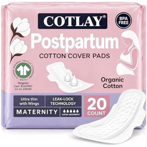 Postpartum Pads Heavy Absorbency Overnight Pads with Wings