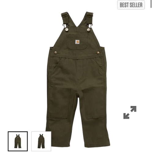 Kids' Loose Fit Canvas Bib Overall (Baby/Toddler) | Toddler Outerwear (2T - 4T) | Carhartt