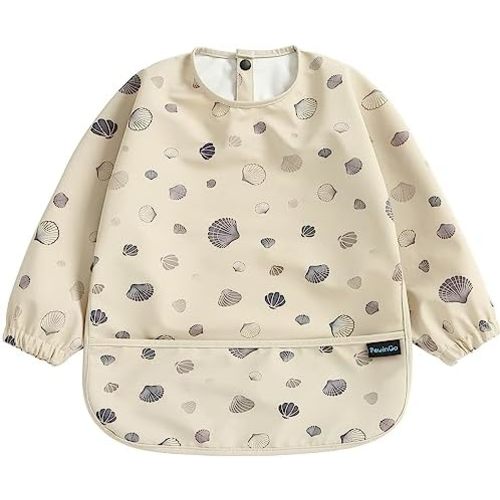 Weaning Bib with Long Sleeves & BLW, Soft and Skin-Friendly Material