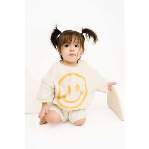 Oatmeal Short Sleeve Smiley Set