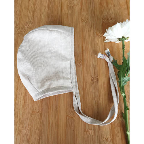 Linnen/Cotton baby bonnet// baby bonnet  // modern baby bonnet // baby hat //  // organic cotton bonnet