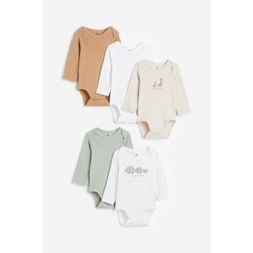 5-pack Long-sleeved Bodysuits