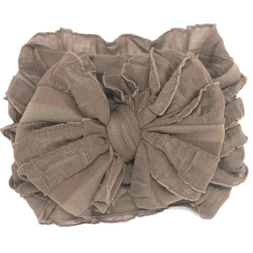 Ruffled Headband-Mocha