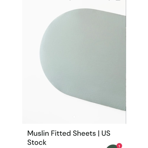 100% Muslin Cotton Fitted Sheets for Anzy Home Moses Baskets