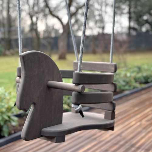 Wooden Baby Swing Horse | Handmade Personalized Swing, Outdoor Baby Swing, Bucket Seat Baby Swing, Wooden Swing for Babies and Toddlers
