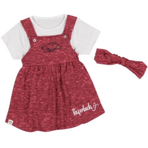 Arkansas Razorbacks Infant Girl's Dress Set