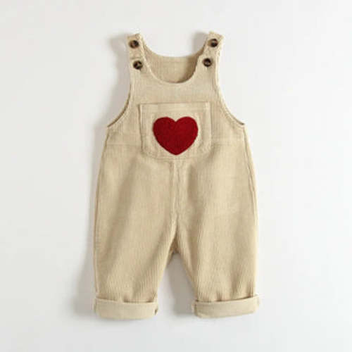 Corduroy Heart Print Jumpsuit | RYAN AND REMI
