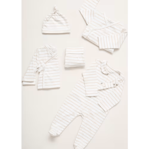 Striped onesie pajama - Kids | MANGO USA