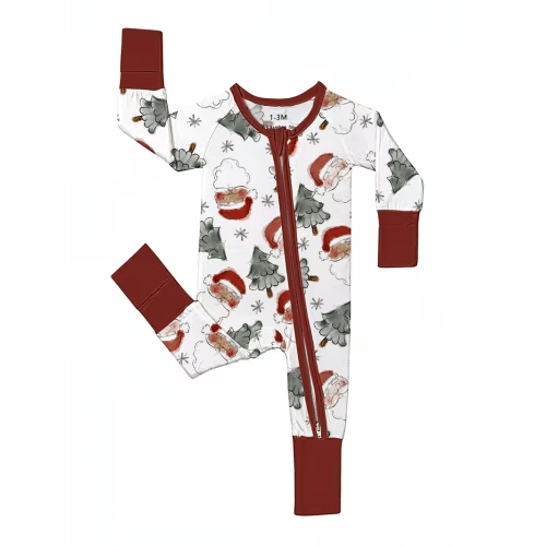 bamboo fiber print babies santa claus double zippered - Temu