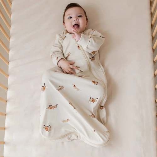 Organic Long Sleeve Sleep Sack 0.5 TOG -Sunny Pup