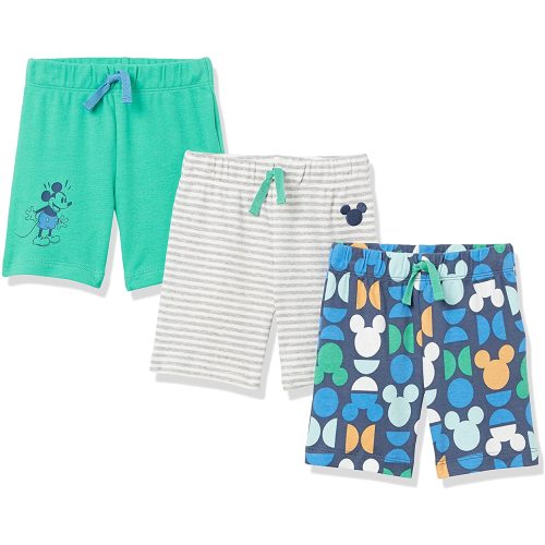 Amazon Essentials Disney | Marvel | Star Wars Baby Boys' Cotton Knit Pull-On Shorts, Multipacks