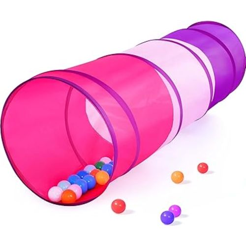Kids Play Tunnel Tent for Toddler, 6-ft Pop Up Crawl Tunnel Toy for Baby Infant Children or Dog Cat, Collapsible Gift for Boy and Girl Play Tunnel Indoor and Outdoor Game