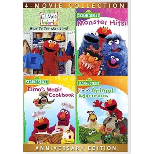 Sesame Street: Elmo's World 4-Film Collection: Head to Toe With Elmo / Elmo's Magic Cookbook / Monster Hits! / Elmo's Animal Adventures [DVD] Region 1, Over 3.5-Hrs