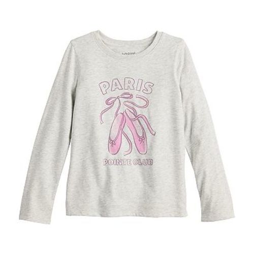 Toddler & Girls 6-12 Jumping Beans® Physical Adaptive Long Sleeve Double Layer Graphic Tee