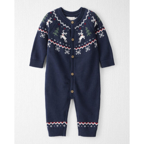 Baby Organic Cotton Fair Isle Sweater Knit Jumpsuit - Little Planet | Carter's