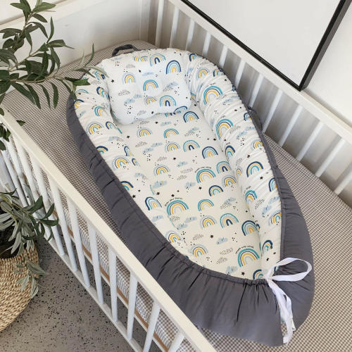 Newborn Baby Lounger Nest with Head Pillow