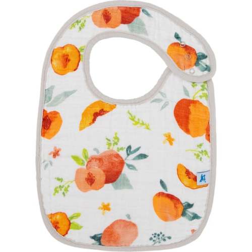 Cotton Muslin Classic Bib, Georgia Peach (Pack Of 3) - Little Unicorn | Maisonette