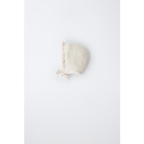 COTTON SILK OPENWORK BONNET - Ecru | ZARA United States